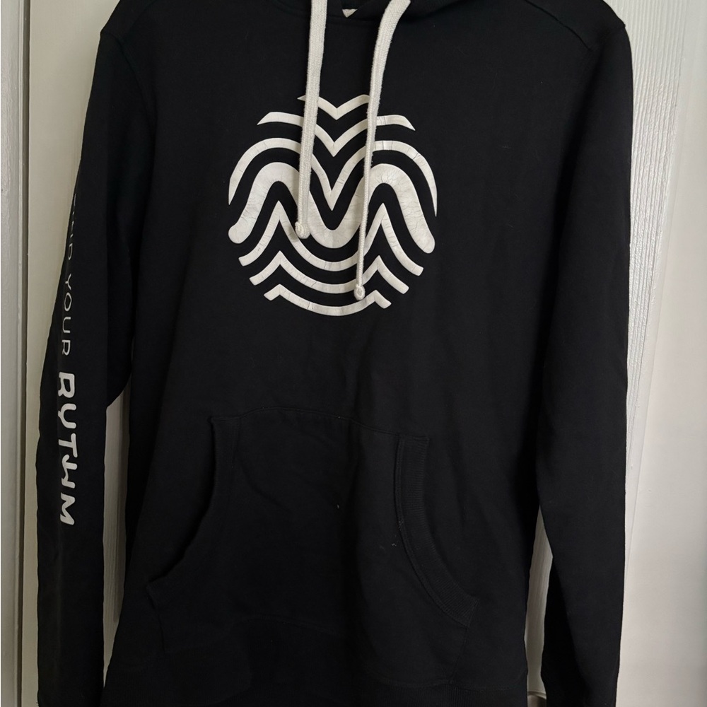 Rise Dispensaries Black Hoodie with White 3D Graphic